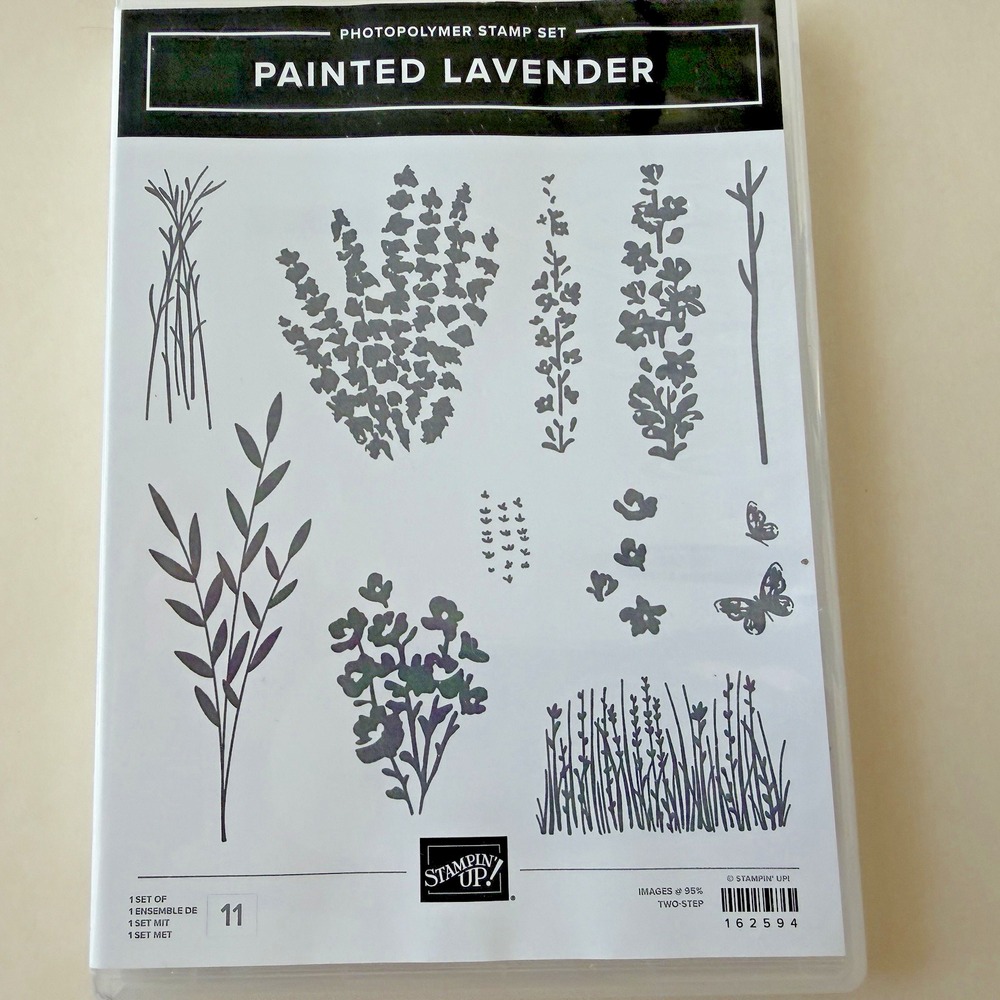 Stampin' Up! Painted Lavender Stamp Set 162594 Photopolymer Set of 11 Stamps NEW